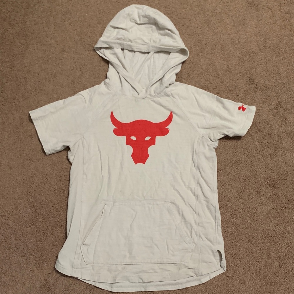 Under Armour Kids White Hoodie with Red Logo